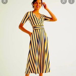 BODEN Kassidy Stripe Jersey Midi Dress J0625